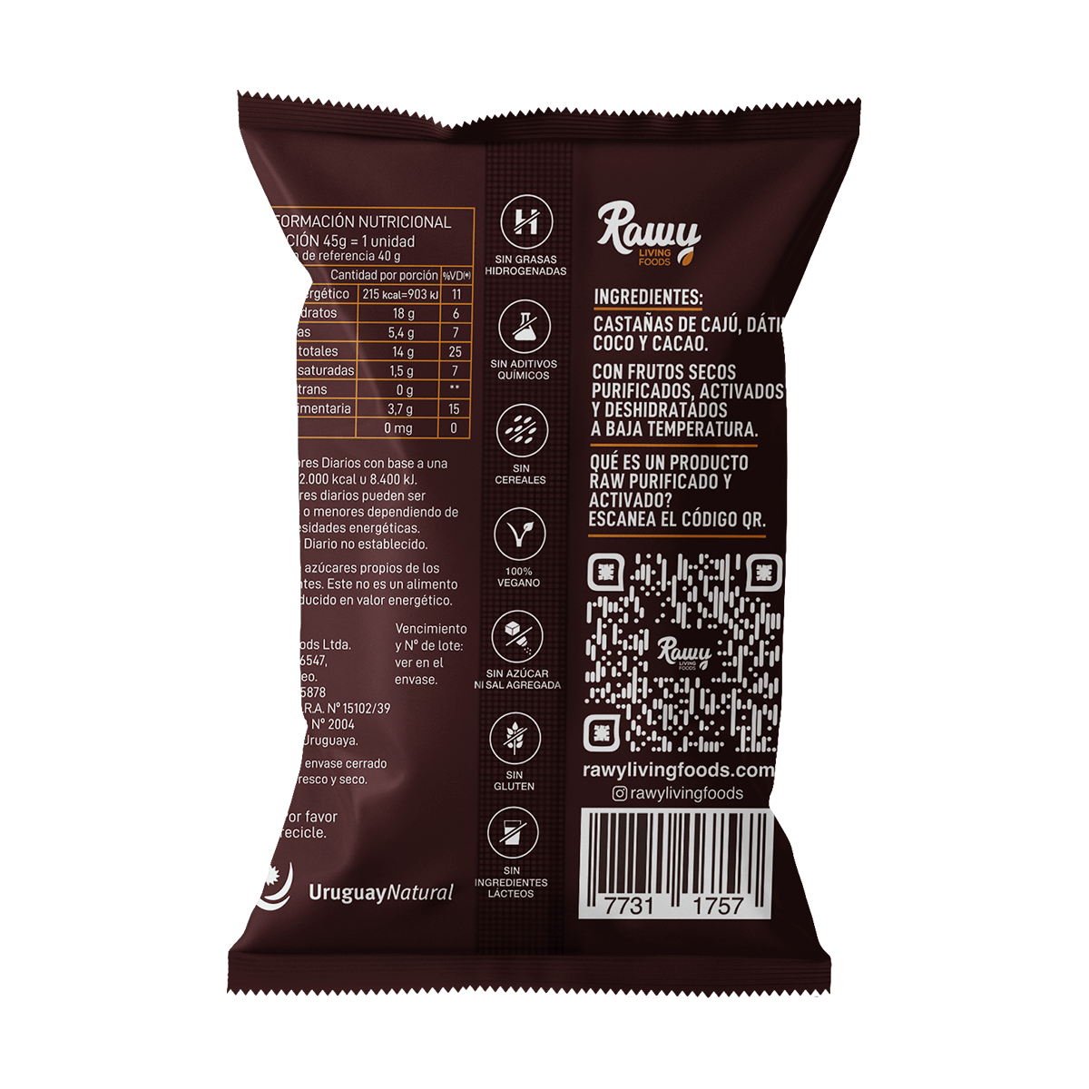 Alfajor Raw Activado de Cacao x12