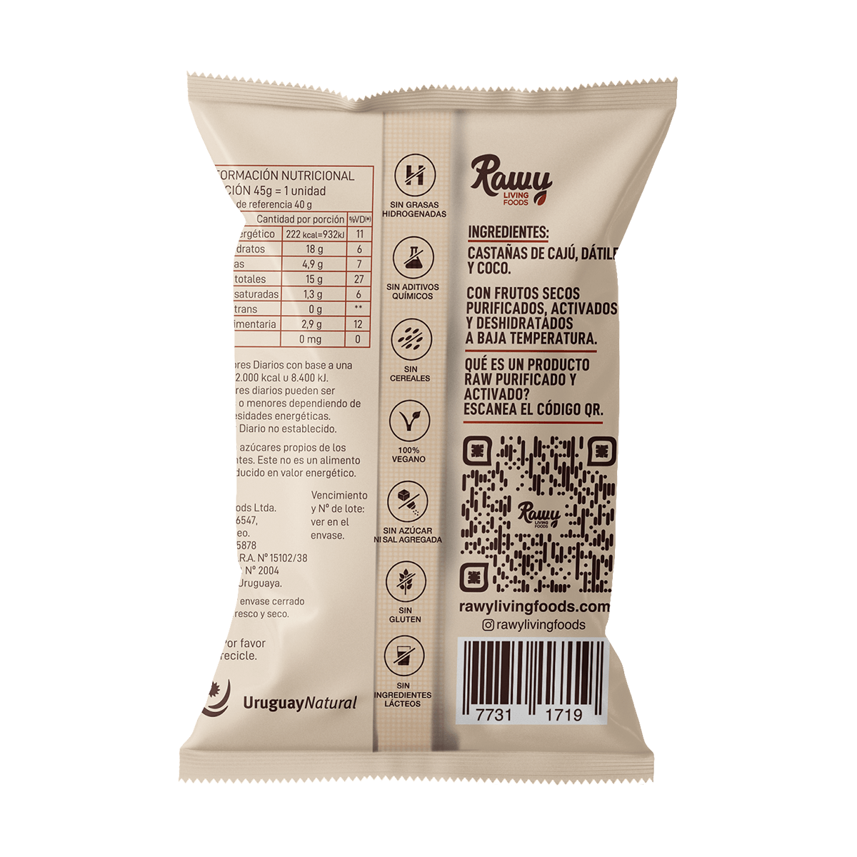 Alfajor Raw Activado de Castañas x12
